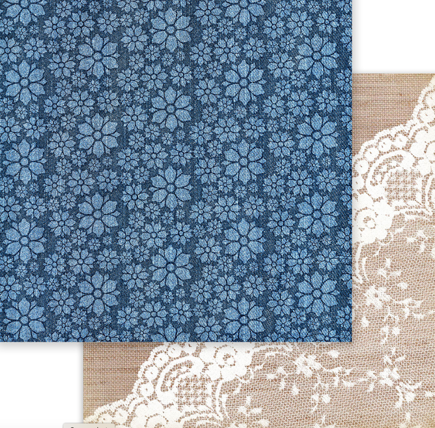 12 x 12 Denim Daydream Collection paper pack - Image 4